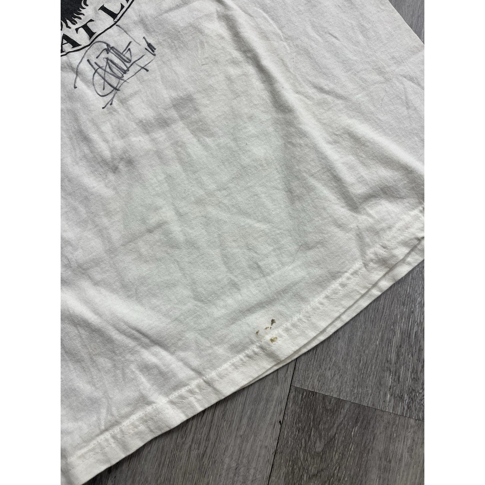 Vintage Tommy Chong T-Shirt Free At Last 90s Autographed by Tommy Size XL - Picture 2 of 5